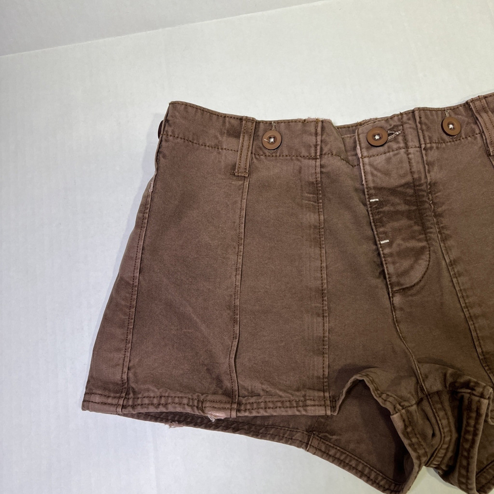 Free People All Yours Micro Shorts Brown Size 8 Casual Summer Festive - Picture 3 of 12
